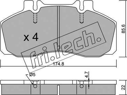 Fri.Tech. 275.0 - Гальмівні колодки, дискові гальма avtolavka.club