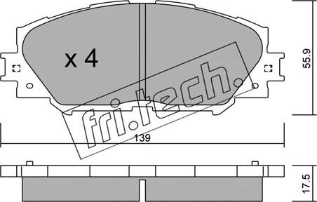 Fri.Tech. 763.0 - Гальмівні колодки, дискові гальма avtolavka.club