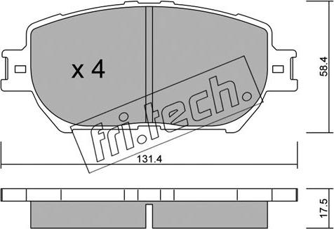 Fri.Tech. 767.0 - Гальмівні колодки, дискові гальма avtolavka.club