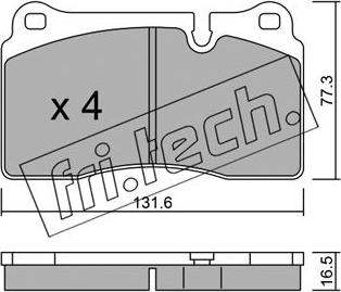 Fri.Tech. 711.0 - Гальмівні колодки, дискові гальма avtolavka.club