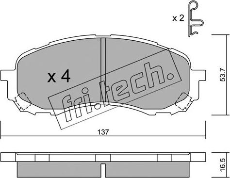 Fri.Tech. 778.0 - Гальмівні колодки, дискові гальма avtolavka.club