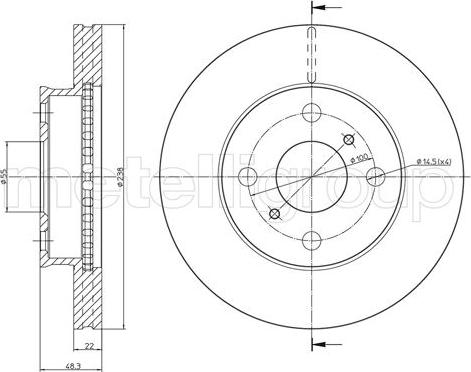 Fri.Tech. BD0969 - Гальмівний диск avtolavka.club