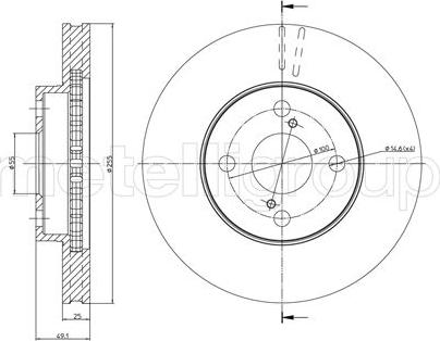 Fri.Tech. BD0909 - Гальмівний диск avtolavka.club