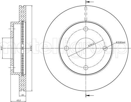 Fri.Tech. BD0906 - Гальмівний диск avtolavka.club