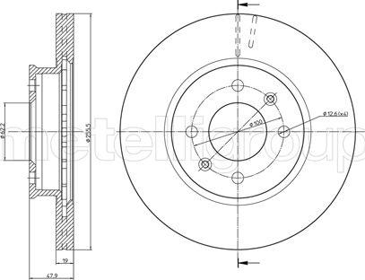 Fri.Tech. BD0908 - Гальмівний диск avtolavka.club