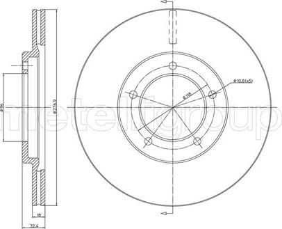 Fri.Tech. BD0935 - Гальмівний диск avtolavka.club