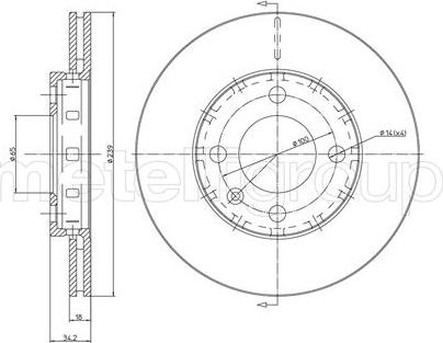 Fri.Tech. BD0454 - Гальмівний диск avtolavka.club