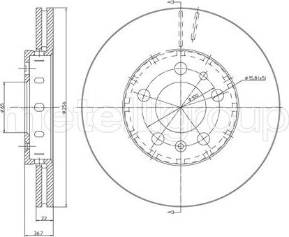 Fri.Tech. BD0467 - Гальмівний диск avtolavka.club