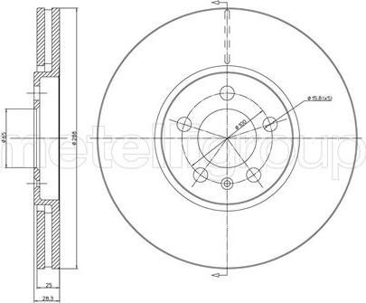 Fri.Tech. BD0413 - Гальмівний диск avtolavka.club