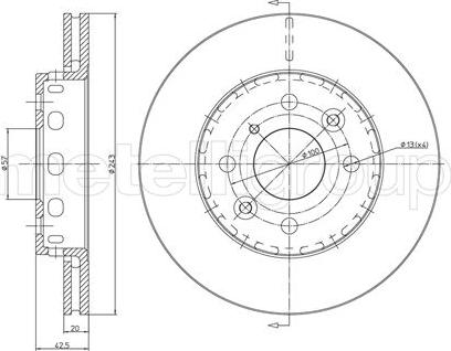 Fri.Tech. BD0412 - Гальмівний диск avtolavka.club