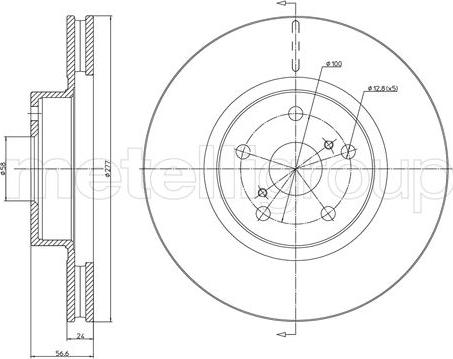 Fri.Tech. BD0423 - Гальмівний диск avtolavka.club