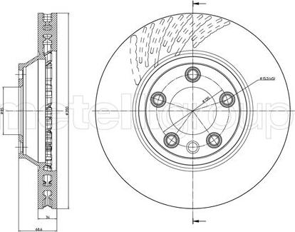 Fri.Tech. BD0558 - Гальмівний диск avtolavka.club