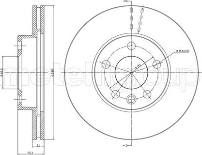 Fri.Tech. BD0531 - Гальмівний диск avtolavka.club