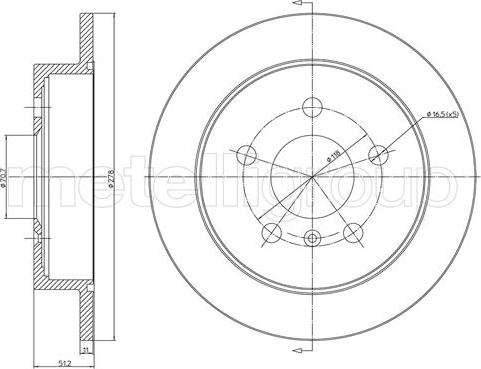 Fri.Tech. BD0692 - Гальмівний диск avtolavka.club