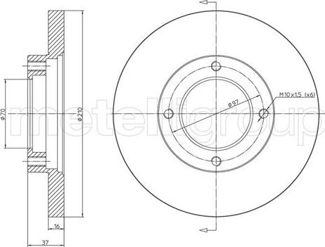 Fri.Tech. BD0657 - Гальмівний диск avtolavka.club