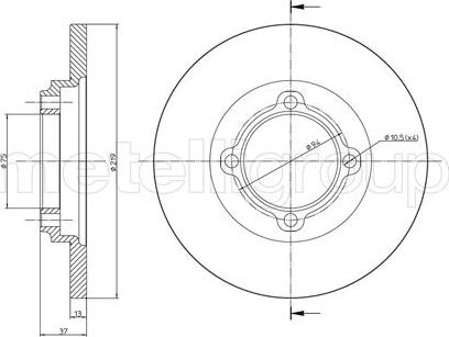 Fri.Tech. BD0119 - Гальмівний диск avtolavka.club