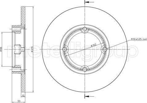 Fri.Tech. BD0117 - Гальмівний диск avtolavka.club