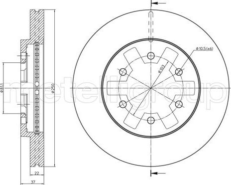 Fri.Tech. BD0896 - Гальмівний диск avtolavka.club