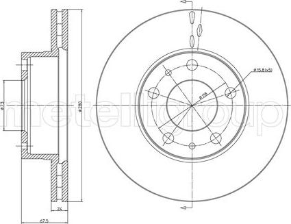 Fri.Tech. BD0834 - Гальмівний диск avtolavka.club