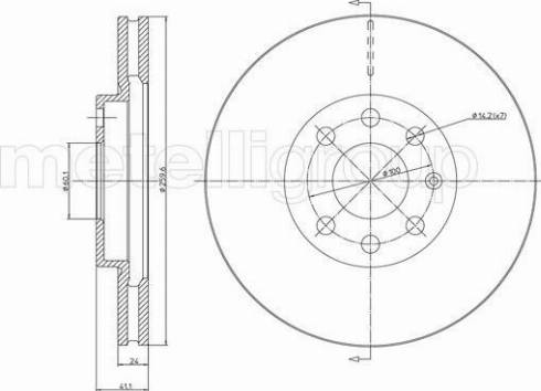 Fri.Tech. BD0837 - Гальмівний диск avtolavka.club