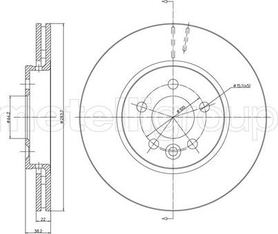 Fri.Tech. BD0823 - Гальмівний диск avtolavka.club