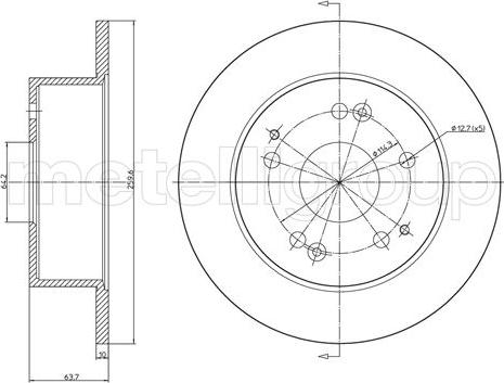 Fri.Tech. BD0876 - Гальмівний диск avtolavka.club