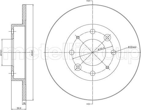 Fri.Tech. BD0871 - Гальмівний диск avtolavka.club