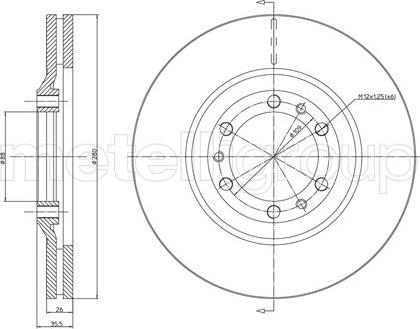 Fri.Tech. BD0392 - Гальмівний диск avtolavka.club