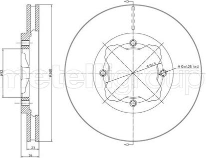 Fri.Tech. BD0355 - Гальмівний диск avtolavka.club