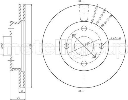 Fri.Tech. BD0351 - Гальмівний диск avtolavka.club