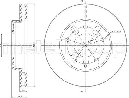 Fri.Tech. BD0302 - Гальмівний диск avtolavka.club