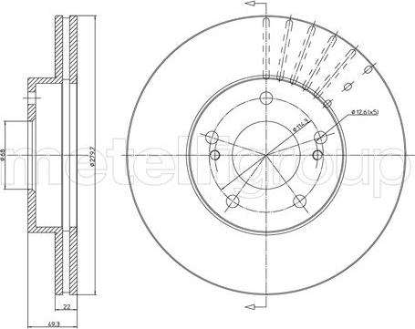 Fri.Tech. BD0331 - Гальмівний диск avtolavka.club