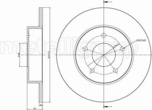 GSF CAR PARTS 603NI0071 - Гальмівний диск avtolavka.club