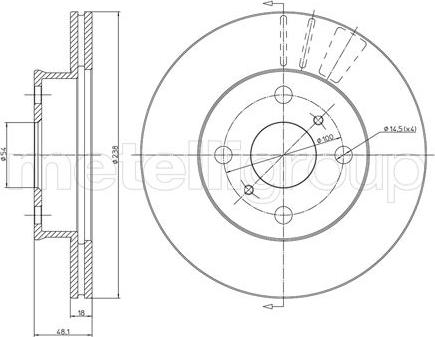 Fri.Tech. BD0292 - Гальмівний диск avtolavka.club