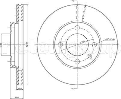 Fri.Tech. BD0242 - Гальмівний диск avtolavka.club