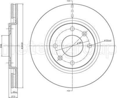 Fri.Tech. BD0257 - Гальмівний диск avtolavka.club