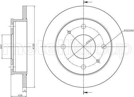 Fri.Tech. BD0203 - Гальмівний диск avtolavka.club