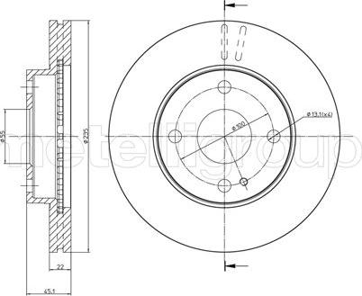 Fri.Tech. BD0234 - Гальмівний диск avtolavka.club