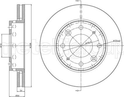 Fri.Tech. BD0799 - Гальмівний диск avtolavka.club