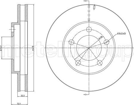 Fri.Tech. BD0781 - Гальмівний диск avtolavka.club