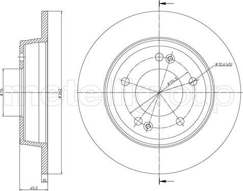 Fri.Tech. BD1493 - Гальмівний диск avtolavka.club