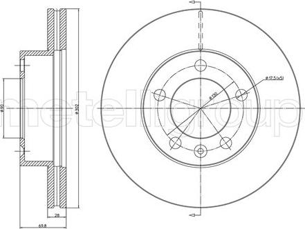 Fri.Tech. BD1459 - Гальмівний диск avtolavka.club