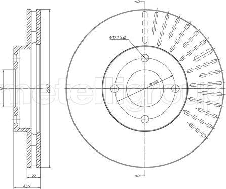 Fri.Tech. BD1455 - Гальмівний диск avtolavka.club