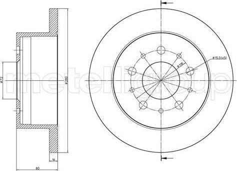 Fri.Tech. BD1403 - Гальмівний диск avtolavka.club