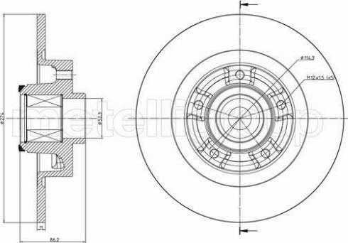 Fri.Tech. BD1483 - Гальмівний диск avtolavka.club