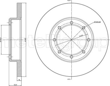 Fri.Tech. BD1478 - Гальмівний диск avtolavka.club