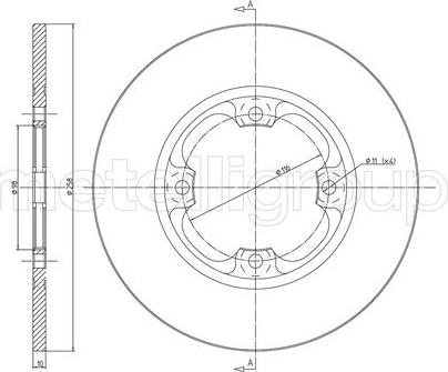 Fri.Tech. BD1558 - Гальмівний диск avtolavka.club