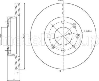 Fri.Tech. BD1582 - Гальмівний диск avtolavka.club