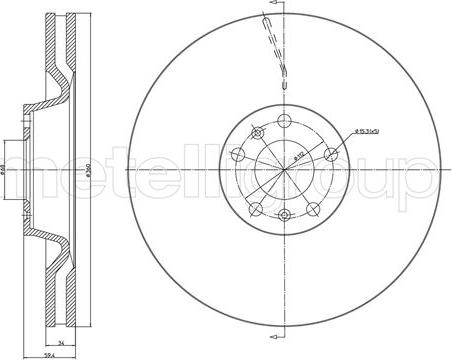 Fri.Tech. BD1529 - Гальмівний диск avtolavka.club