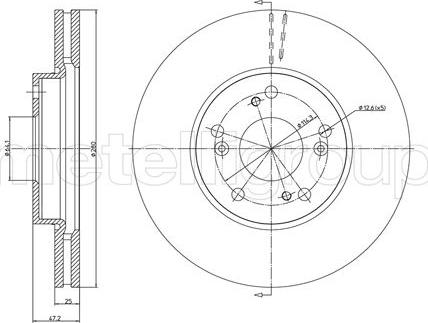 Fri.Tech. BD1655 - Гальмівний диск avtolavka.club